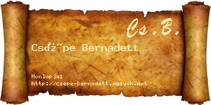 Csépe Bernadett névjegykártya